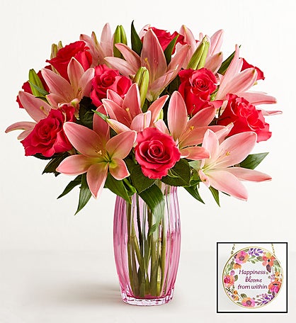 Magnificent Pink Rose & Lily Bouquet