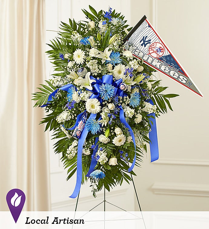 New York Yankees Funeral Standing Spray