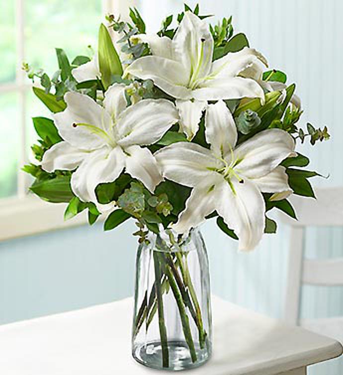 Graceful White Lily Bouquet
