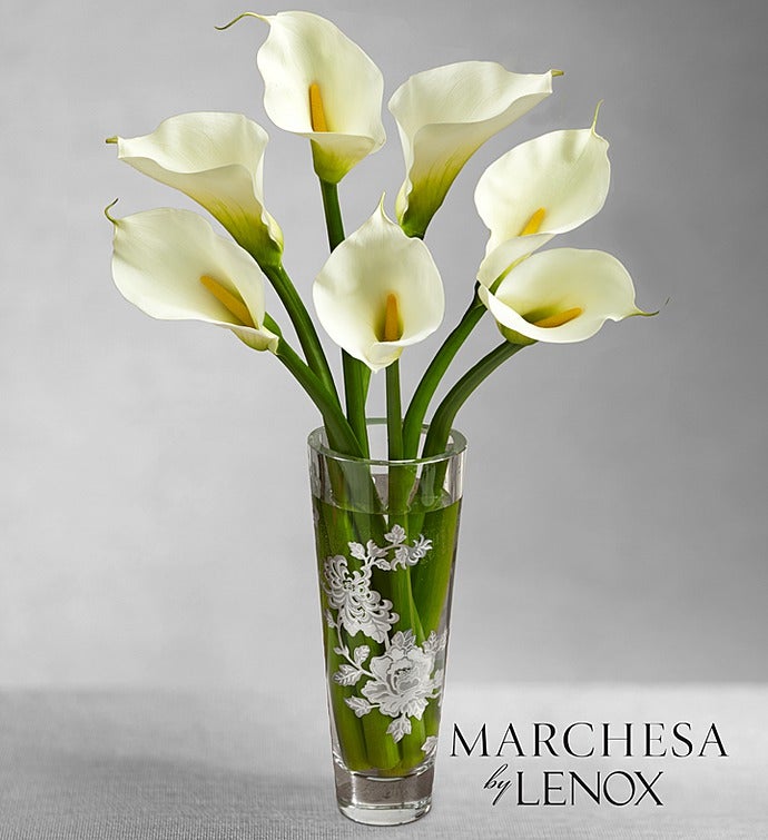 White Callas in Marchesa by Lenox® Vase