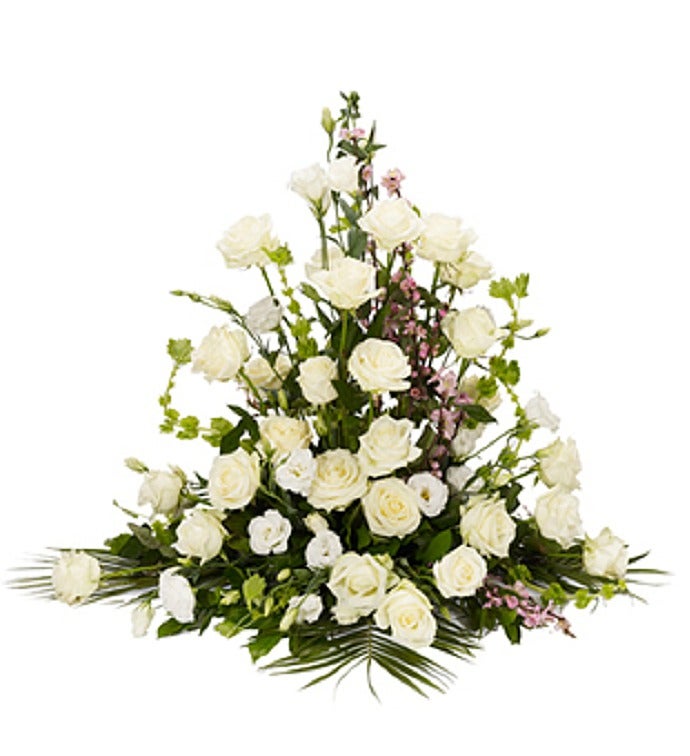 All White Funeral Arrangement