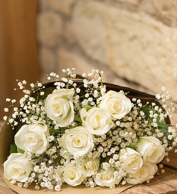 White Roses, 12 Stems