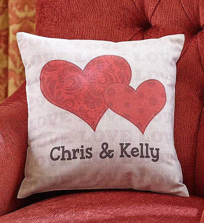 Personalized Couples Throw Pillow