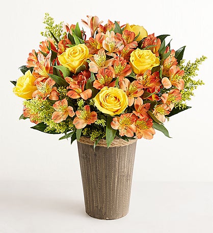 Fall Rose & Peruvian Lily Bouquet