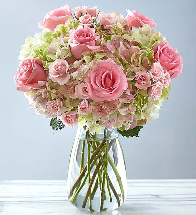 Premium Hand tied Rose and Hydrangea Bouquet