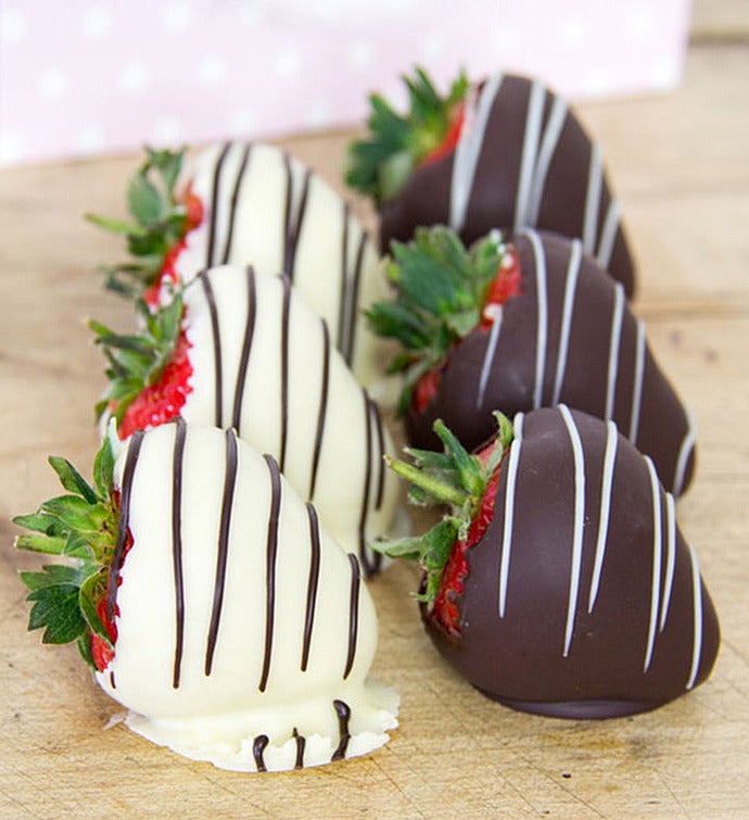 Striped Chocolate Strawberries