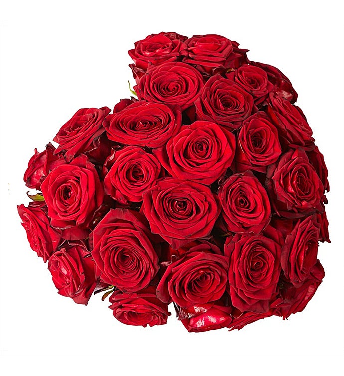 Heart Shaped Red Rose Arrangement