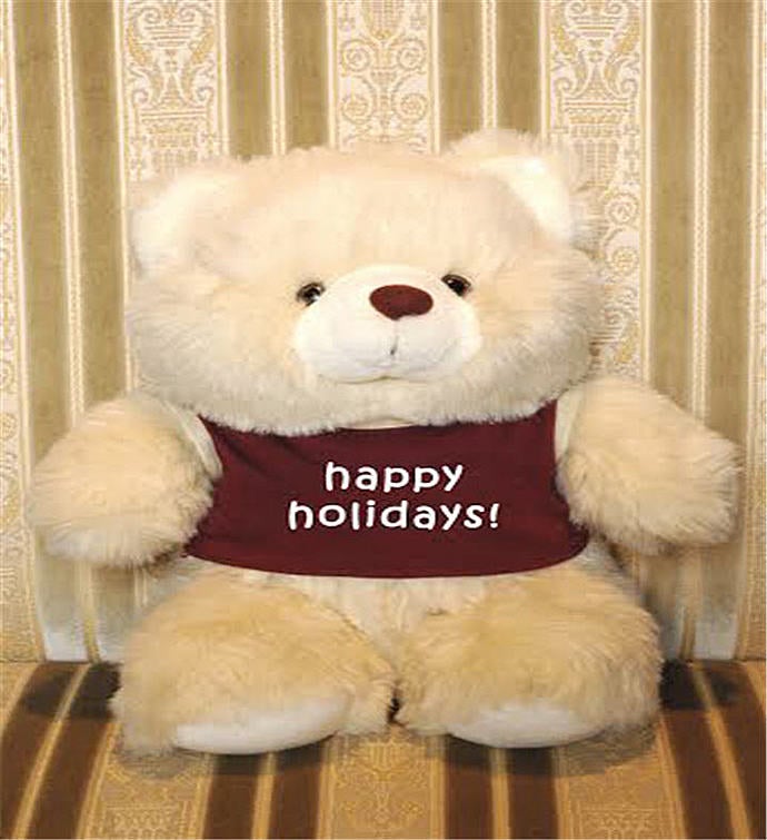 Happy Holiday Personalized White Bear