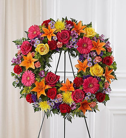 Serene Blessings™ Standing Wreath- Bright