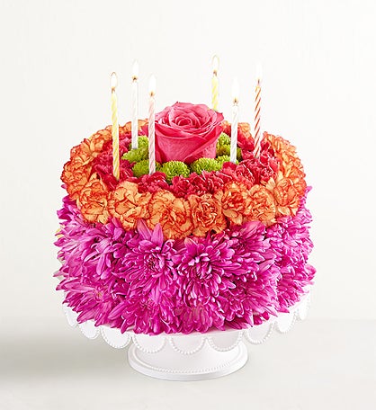 Birthday Wishes Flower Cake® Vibrant