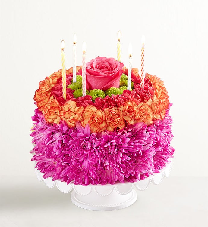 Birthday Wishes Flower Cake® Vibrant