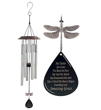 Amazing Grace Memorial Dragonfly Wind Chime