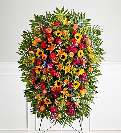 Vibrant Funeral Standing Spray
