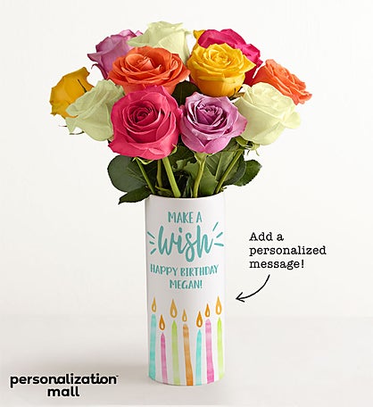 Make a Wish Bouquet with Personalized Vase