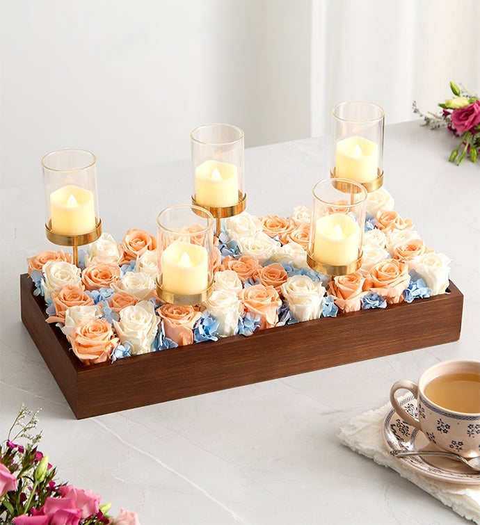 Magnificent Roses® Preserved Coastal Centerpiece