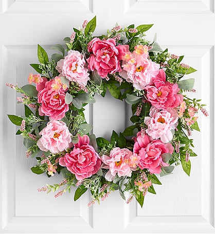Springs in Bloom Peony Wreath