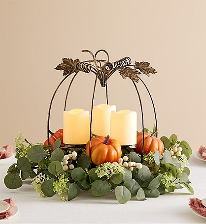 Illuminating Pumpkin Centerpiece- 17”