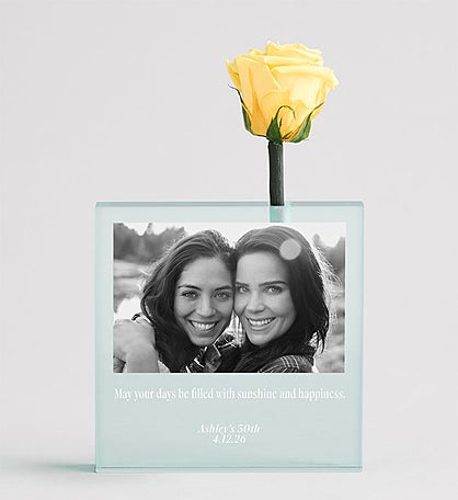 Magnificent Roses® Personalized Bud Vase for Celebration