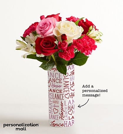 Better Together Bouquet with Personalized Vase