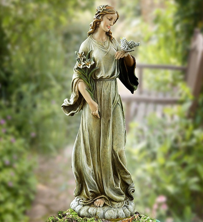 Angel with Dove 24" Statue