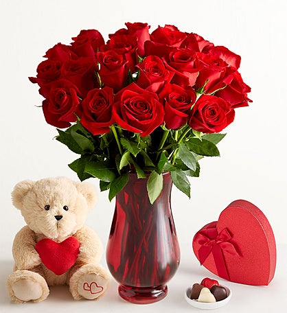 Two Dozen Romantic Red Roses