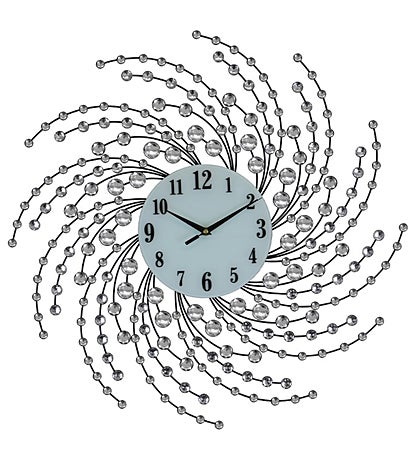 Silver Spiral Wall Clock