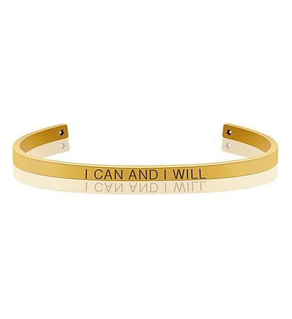 Anavia - I Can And I Will Motivational Cuff Bangle Bracelet