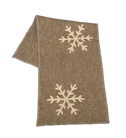 Handmade Gray Hand Felted Wool Christmas Table Runner