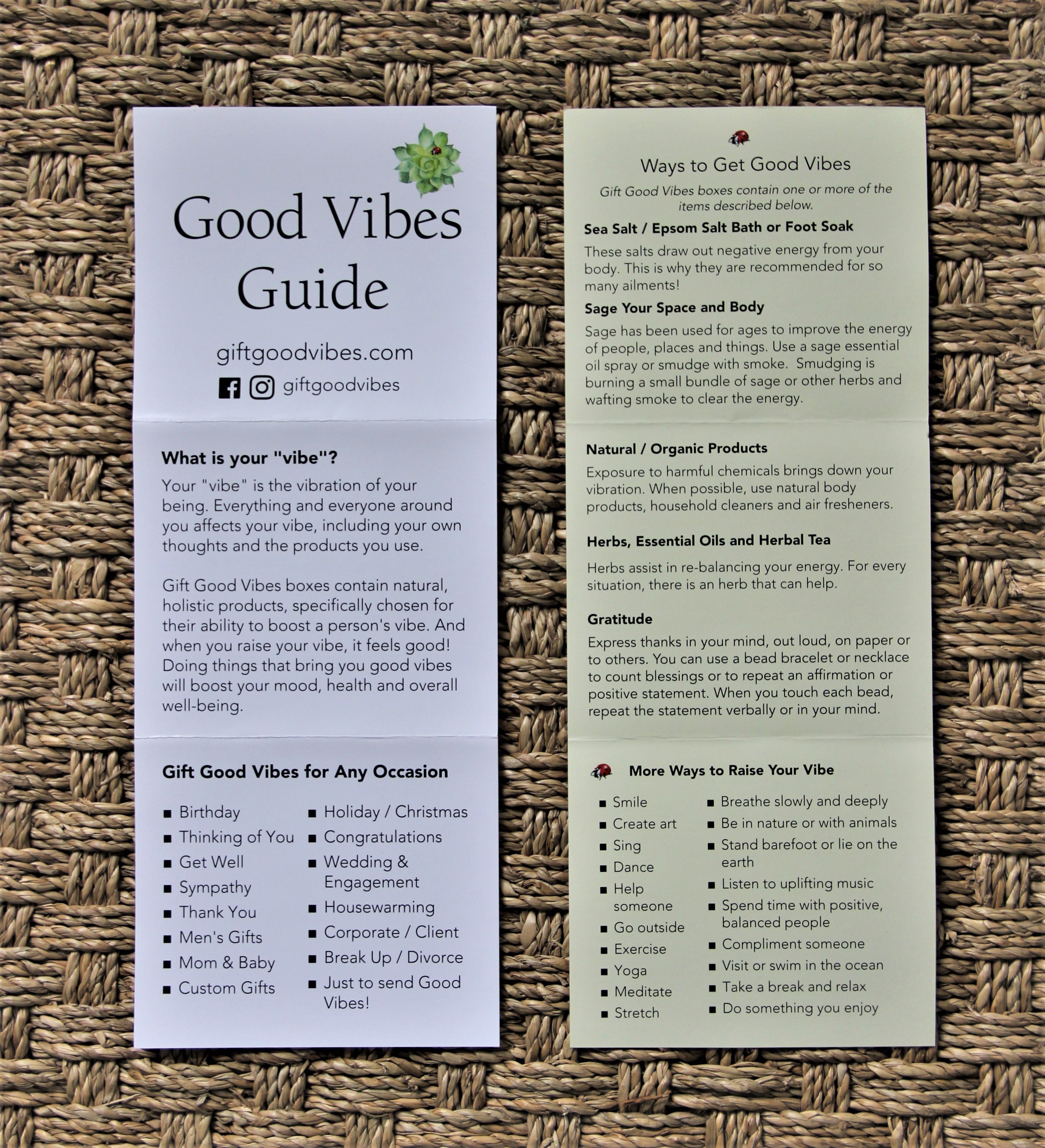 Good Vibes Men’s Gift Box- Feathers Card