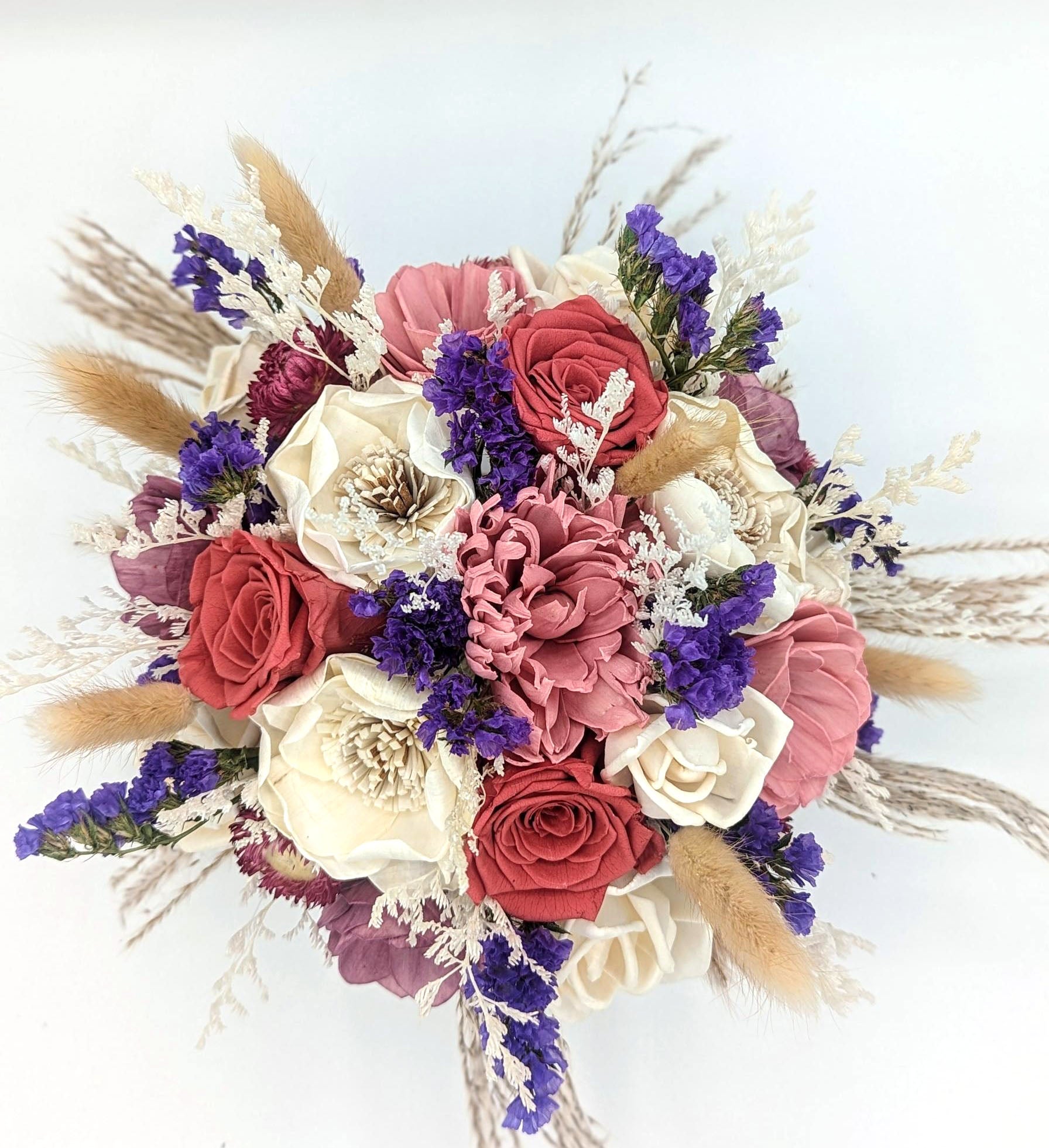 Fall Dried Flower Bouquet Winter White Dried Flower Bouquet