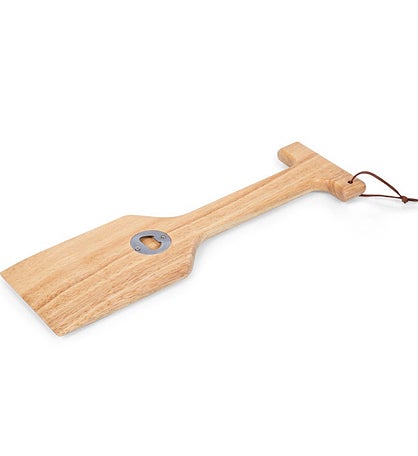 Hardwood Bbq Grill Scraper With Bottle Opener, Parawood