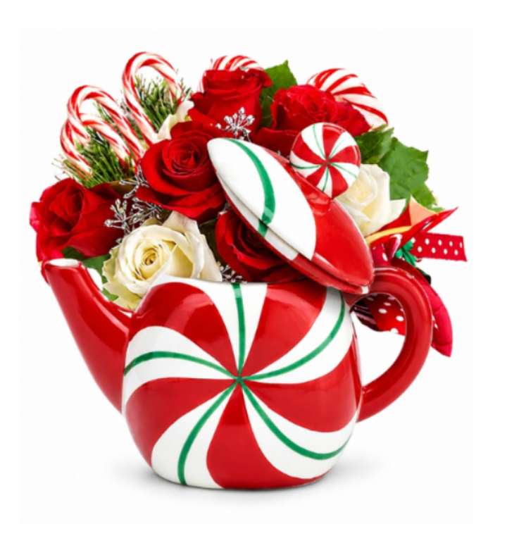 Christmas Swirl Soap Flower Display