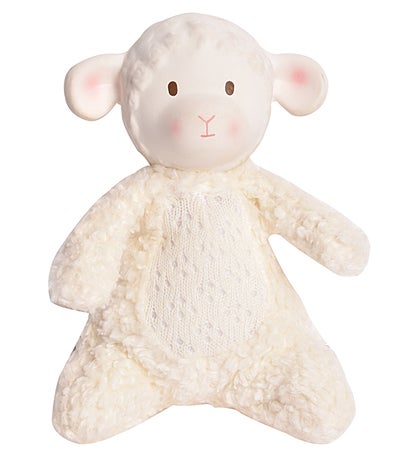 Bahbah The Lamb Soft Toy With Natural Rubber Teether Head