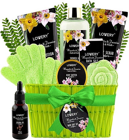 Lovery Luxury Spa Bath Gift Set - Magnolia Jasmine With Jojoba Oil