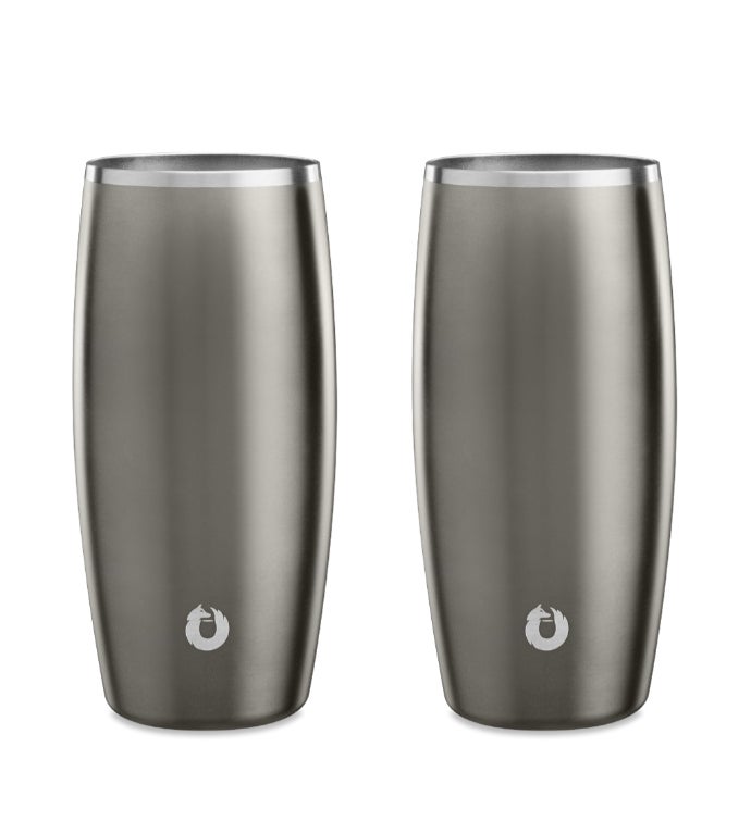 Stainless Steel Beer Glass, Set Of 2