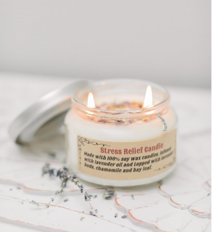 Stress Relief Candle   Lavender Candle