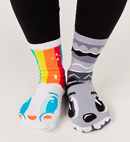 Rainbowface & Mr. Gray Pals Socks
