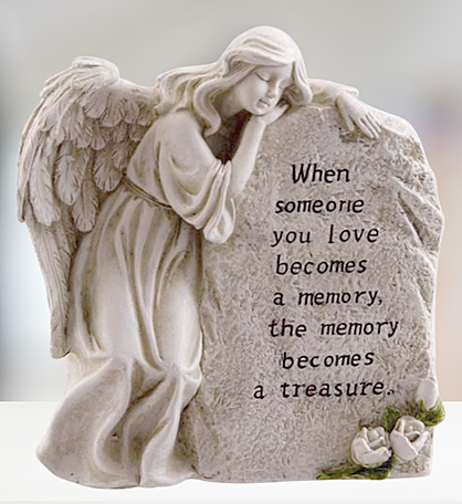 Treasured Memory Memorial Angel Statue Sympathy Gift