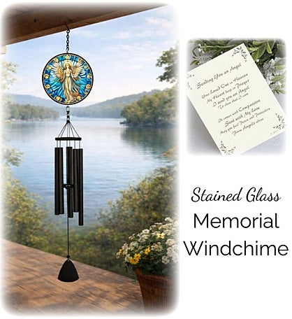 Angel Wings Memorial Wind Chime Sympathy Gift