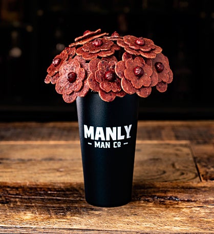 Beef Jerky Flower Bouquet - Black Steel Edition