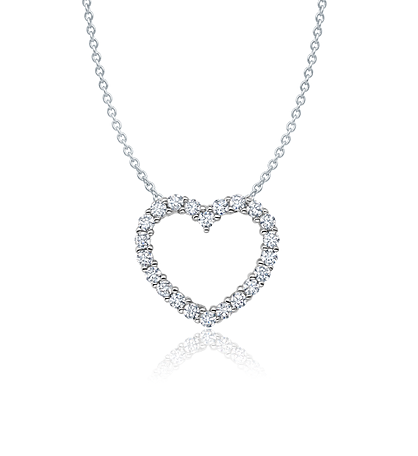 Sparkling Pave Heart Necklace