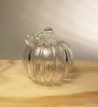 Clear Glass Pumpkin