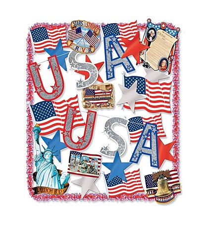 25-piece Blue And Red Patriotic Party Accessory Kit