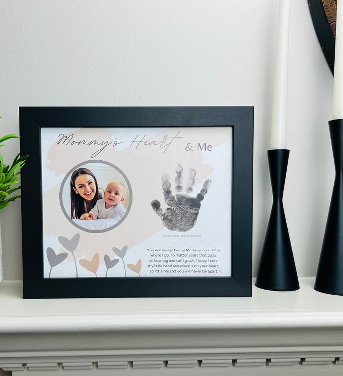 Mommy’s Heart And Me Keepsake Handprint Frame