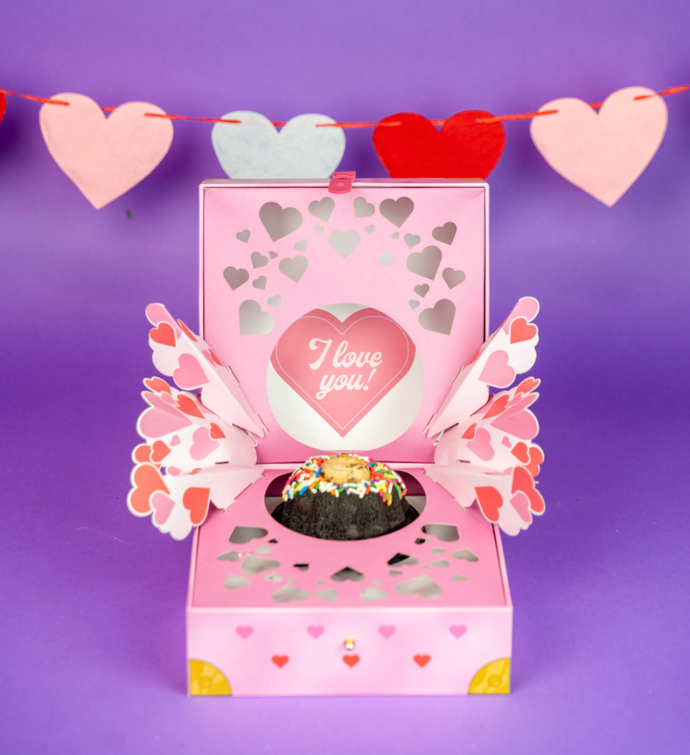 Mother’s Day Sweet Hearts Bloom Box With Cake