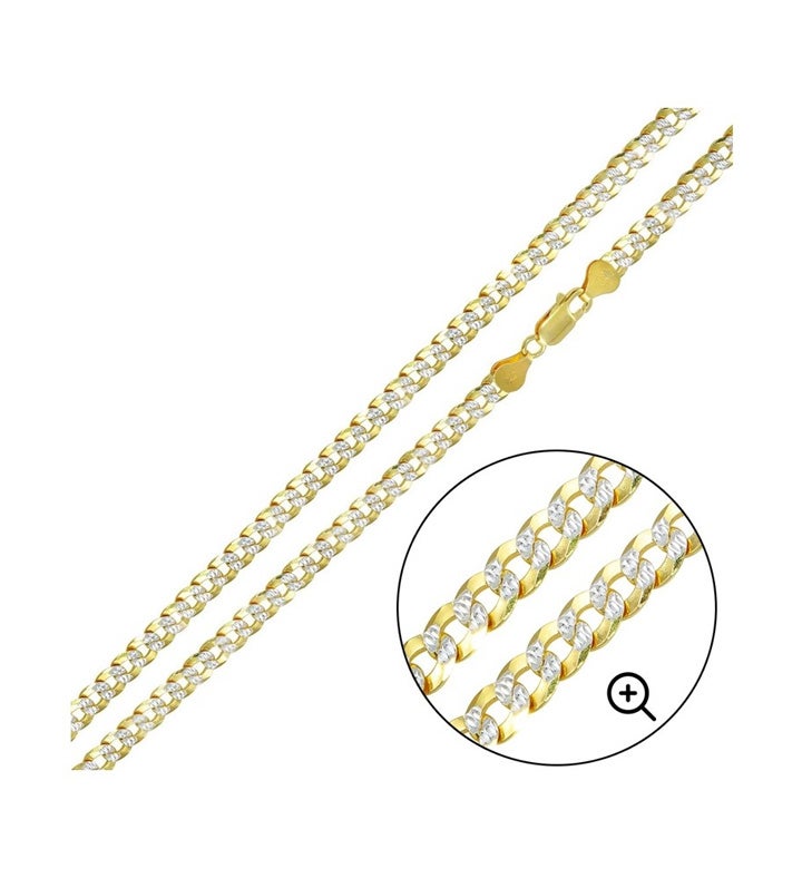 Lux Collection Mens Gold Plated Dc Cuban Chain Necklace