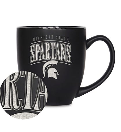 College 15oz Matte Black Ceramic Bistro Mug