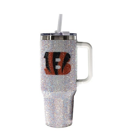 NFL 40oz White Bling Tumbler