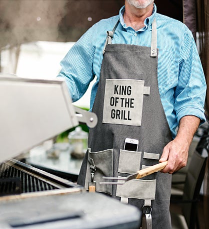 King Of The Grill Canvas Apron
