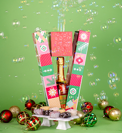 Merry Christmas Bubble Box W/ Donuts